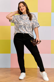 Multicolour Retro Camouflage Print Plus Size T Shirt